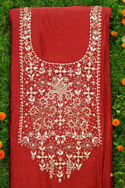 Zardosi Maheshwari Silk Kurti – alternate view