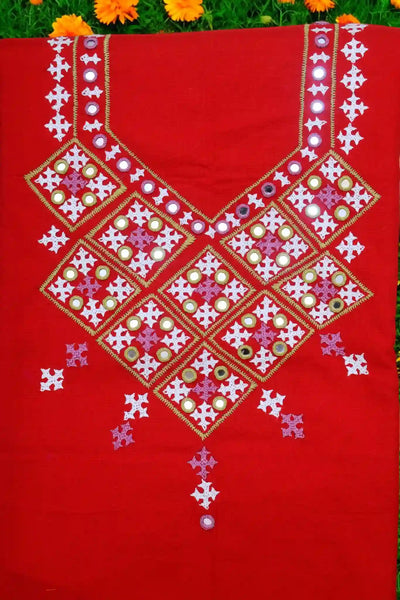 white christmas dresses Sindhi Stitch Hand Embroidered Kurtis | Traditional Cotton Wear