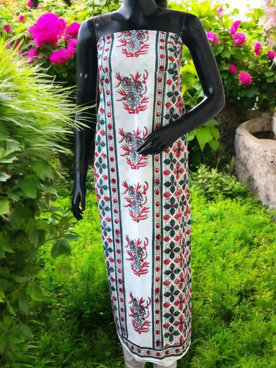 Jaipuri Block Print Designer Kurti in cotton with vibrant handcrafted motifs – SS Ethnics – alternate view