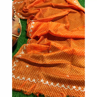 Rajasthani Kota Dupatta with Bandhani & Leheriya Designs
