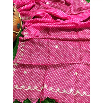 Rajasthani Kota Dupatta with Bandhani & Leheriya Designs