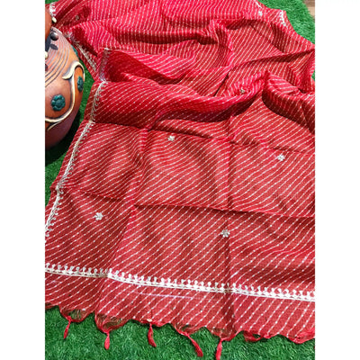 Rajasthani Kota Dupatta with Bandhani & Leheriya Designs