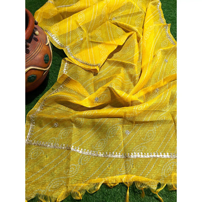 Rajasthani Kota Dupatta with Bandhani & Leheriya Designs