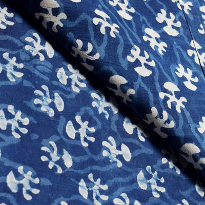 Indigo Dabu Special Hand Block Print Fabric