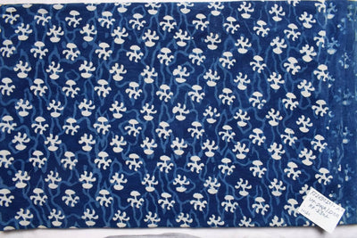 Indigo Dabu Special Hand Block Print Fabric