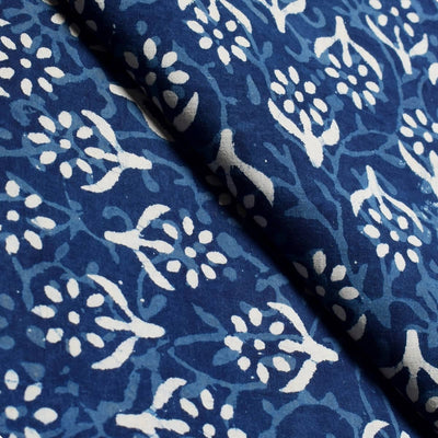 Indigo Dabu Special Hand Block Print Fabric
