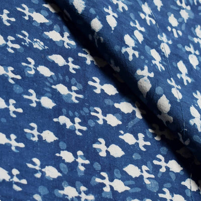 Indigo Dabu Special Hand Block Print Fabric