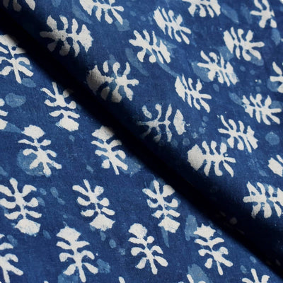 Indigo Dabu Special Hand Block Print Fabric