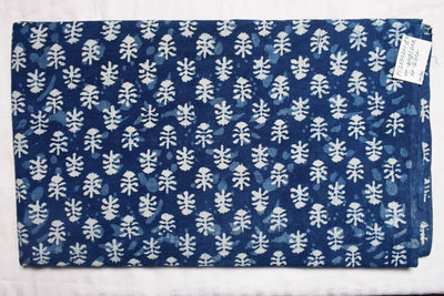 Indigo Dabu Special Hand Block Print Fabric