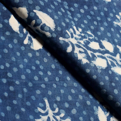 Indigo Dabu Special Hand Block Print Fabric