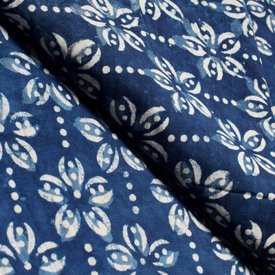 Indigo Dabu Special Hand Block Print Fabric