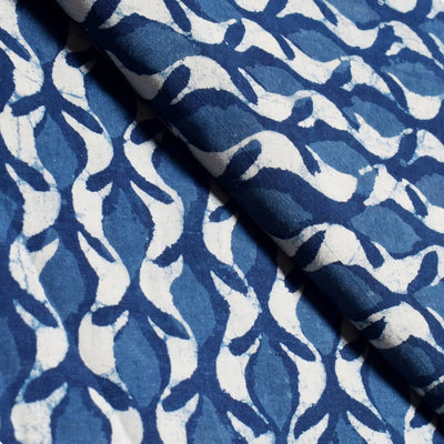 Indigo Dabu Special Hand Block Print Fabric
