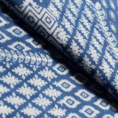 Indigo Dabu Special Hand Block Print Fabric