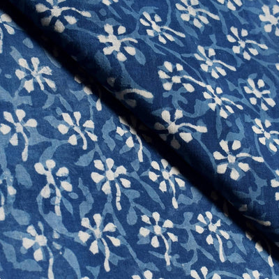Indigo Dabu Special Hand Block Print Fabric