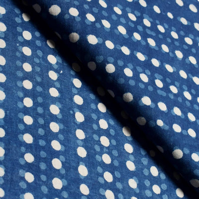 Indigo Dabu Special Hand Block Print Fabric