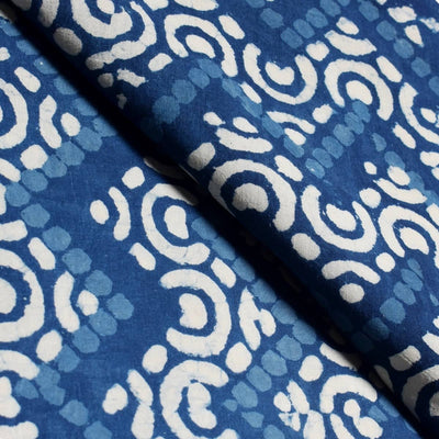 Indigo Dabu Special Hand Block Print Fabric