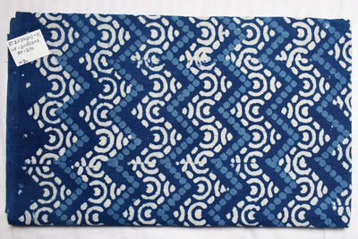 Indigo Dabu Special Hand Block Print Fabric