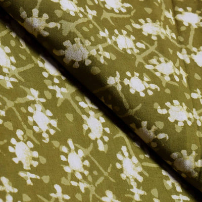 Indigo Dabu Block Print Cotton Fabric