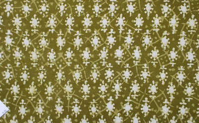 Indigo Dabu Block Print Cotton Fabric