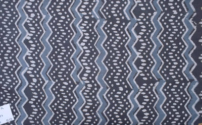 Indigo Dabu Block Print Cotton Fabric