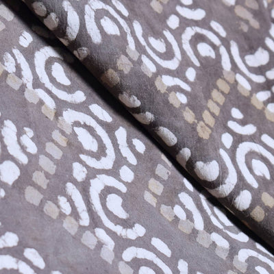 Indigo Dabu Block Print Cotton Fabric