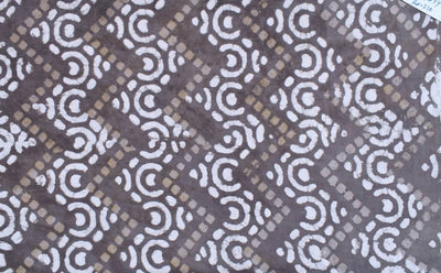 Indigo Dabu Block Print Cotton Fabric