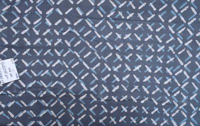 Indigo Dabu Block Print Cotton Fabric