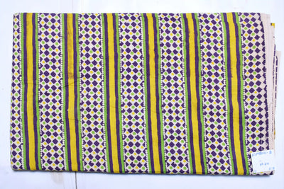Kalamkari screen print cotton fabric with quirky Andhra-inspired motifs – alternate view