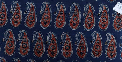 Ajrakh Block Print Fabric – alternate view