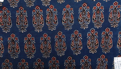 Authentic Ajrakh Block Print Fabric – alternate view