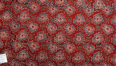 Authentic Ajrakh Block Print Fabric – alternate view