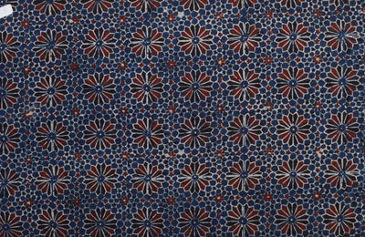 Authentic Ajrakh Block Print Fabric – alternate view