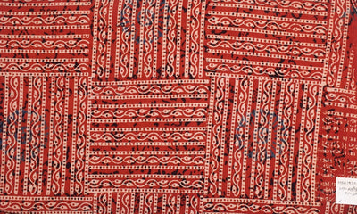Authentic Ajrakh Block Print Fabric – alternate view