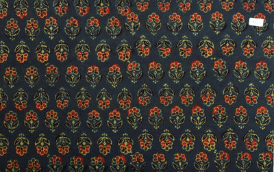 Authentic Ajrakh Block Print Fabric – alternate view