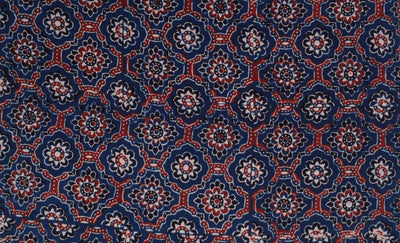 Authentic Ajrakh Block Print Fabric – alternate view