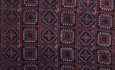 Authentic Ajrakh Block Print Fabric – alternate view