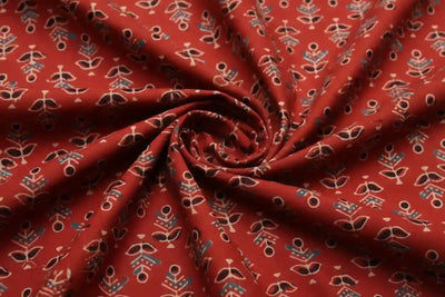 Authentic Ajrakh Block Print Fabric – alternate view