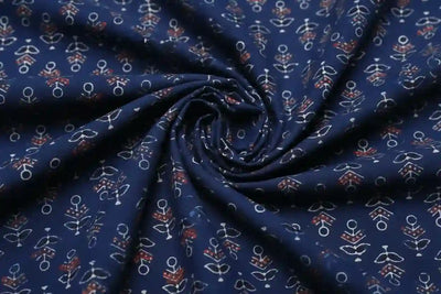 Authentic Ajrakh Block Print Fabric – alternate view