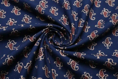 Authentic Ajrakh Block Print Fabric – alternate view
