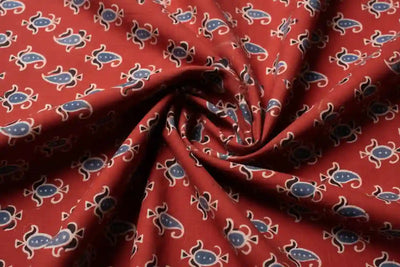 Authentic Ajrakh Block Print Fabric – alternate view