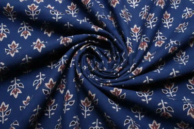 Authentic Ajrakh Block Print Fabric – alternate view