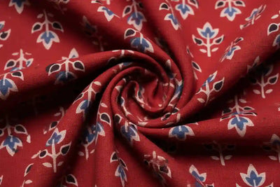 Authentic Ajrakh Block Print Fabric – alternate view