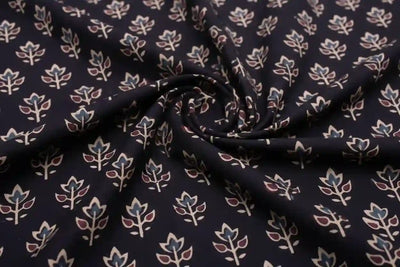 Authentic Ajrakh Block Print Fabric – alternate view