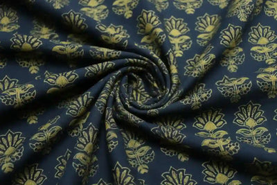 Authentic Ajrakh Block Print Fabric – alternate view