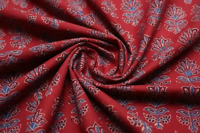 Authentic Ajrakh Block Print Fabric – alternate view