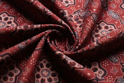 Authentic Ajrakh Block Print Fabric – alternate view