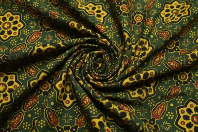 Authentic Ajrakh Block Print Fabric – alternate view