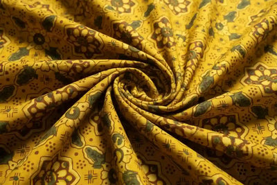 Authentic Ajrakh Block Print Fabric – alternate view