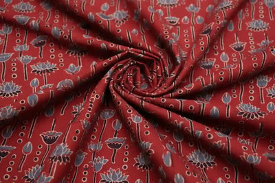 Authentic Ajrakh Block Print Fabric – alternate view