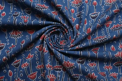 Authentic Ajrakh Block Print Fabric – alternate view